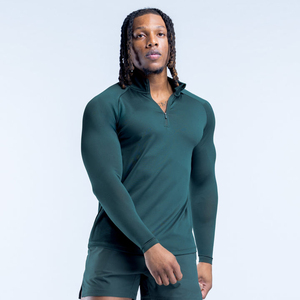 เสื้อวิ่งผู้ชายขายดี แห้งเร็ว 100% โพลีเอสเตอร์ เสื้อยิมผู้ชาย ยอดนิยม เสื้อออกกำลังกายรัดรูป - Product Image 1