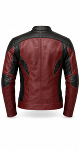 Chaqueta de Motociclista de Cuero Heritage Biker |   Borgoña Negro Azul Marrón |   Fabricante OEM ODM |   Calidad Premium | - Product Image 2