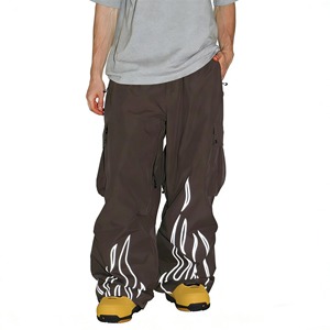 Pantalon de snowboard et de ski ample, imprimé, avec protection de la taille, réfléchissant, coupe décontractée, durable et imperméable - Product Image 3