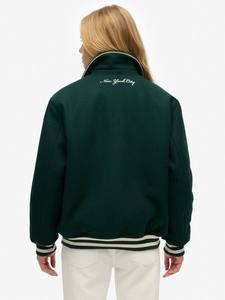 Chaqueta Varsity Personalizada al por Mayor para Mujer, Chaqueta Bomber de Béisbol Universitaria de Primera Calidad, Ropa Casual Urbana OEM - Product Image 3