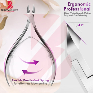 Portable Stainless Steel Cuticle Nipper with Leather Case, Travel Friendly Nail Trimmer High Quality Product Manicure <b>Tool</b> - Product Image 4