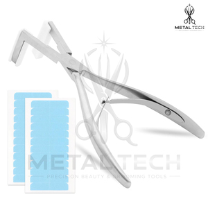 Pince à presser professionnelle en acier inoxydable pour extensions de cheveux, avec coussinet en silicone, pour extensions à bandes adhésives - Product Image 4
