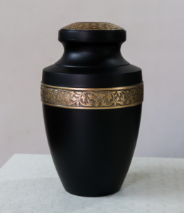 Black Engraved High Quality Aluminium Adult Cremation urn funeral supplies <b>memorial</b> Aluminium Metal Engraved Adult Cremation urn - Product Image 1