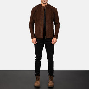 Premium <b>Suede</b> Leather <b>Jacket</b> <b>Men</b> Vintage Brown Fashion <b>jacket</b> - Product Image 6