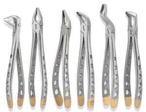 Adult Dental <b>Pliers</b> <b>Set</b> of Ten Stainless Steel Manual Minimally Invasive Tooth Extraction Instruments By Grip Surgical - Product Image 5