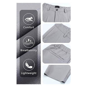 Pantalones Casuales de Corte Holgado con Presillas para Cinturón, Cómodos, de Mezcla de Algodón, para Oficina o Trabajo, Estilo Relajado - Product Image 4
