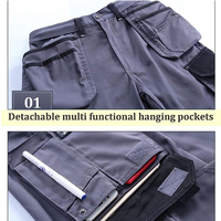 Pantalones de Trabajo de Seguridad Transpirables de Alta Visibilidad al por Mayor, Unisex, con Múltiples Bolsillos, de Algodón Elástico y Spandex de Alta Calidad