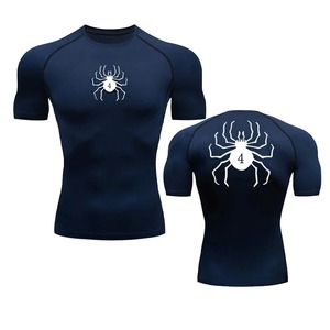 T-shirt de compression pour hommes avec imprimé araignée anime, coupe ajustée, pour la gym, l'entraînement, la course, le fitness, vêtements de sport, Rash Guard, haut athlétique à séchage rapide - Product Image 5