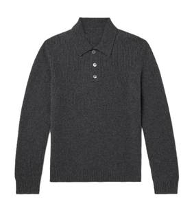 Pull en laine tricoté uni pour homme, manches longues, col rabattu, respirant, haute qualité, idéal pour l'automne - Product Image 3