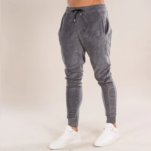 High Quality <b>Men's</b> <b>Velour</b> <b>Tracksuits</b> Custom Slim Fit Plain Jogger Suit OEM Breathable Two Pieces Sets - Product Image 2