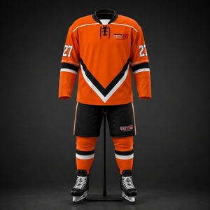 Ice Hockey Uniform Premium <b>Athletic</b> Wear Built With Soft Breathable Material And Reinforced Stitching For Long Lasting - Product Image 1