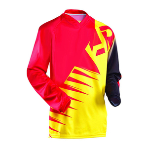 Pantalon de course moto pour homme jaune et rouge, impression par sublimation, séchage rapide, toutes saisons - Product Image 6