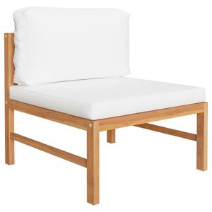Ensemble de salon de jardin modulaire en teck massif crème, 6 pièces - Product Image 4