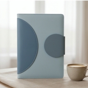 Aurelux A5 PU Leather Half Moon Flap Premium <b>Diary</b> Multicolor Business Journal <b>with</b> Custom Logo for Office Meetings - Product Image 1