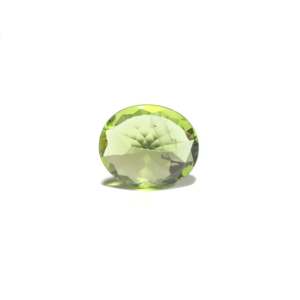 Loose Peridot Gemstone 4.62 Carat Oval Cabochon Emerald Cut Faceted for Fine Jewelry - Product Image 2