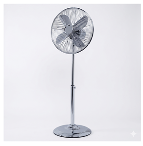 Ventilateur sur pied électrique moderne de qualité supérieure avec télécommande et hauteur réglable pour bureau et utilisation en extérieur - Product Image 1