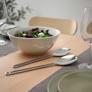 Luxury <b>Mirror</b> Finish Metal Salad Serving Set for Elegant Buffet and Kitchen <b>Table</b> Styling - Product Image 4