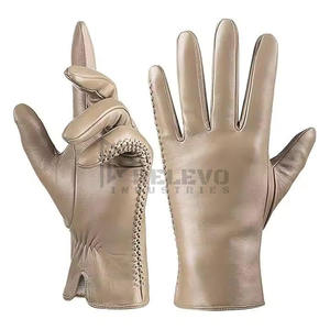 Guantes de cuero de moda para mujer, profesionales, de piel de oveja auténtica, suaves y cómodos, para motociclistas, guantes personalizados. - Product Image 1