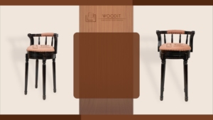 2026 Vintage Style Swivel Bar <b>Stool</b> High Chair Made Of Solid Hardwood & <b>Pink</b> Velvet Upholstered Seated Cushion & Back High <b>Stool</b> - Product Image 3