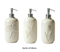 Dispenser Sabun Keramik Motif Bunga, Aksesoris Kamar Mandi, Botol Pompa Desain Klasik, untuk Meja Dapur, Hotel