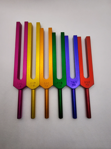 Solfeggio sacré : 6 diapasons colorés avec activateur et pochette - Réparation ADN - Bénédictions, miracles, réveil, libération. - Product Image 2