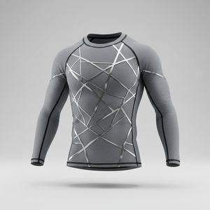 เสื้อรัดรูปแขนยาวแบบยูนิเซ็กซ์สำหรับฝึกซ้อม BJJ MMA ยิวยิตสู ชุดฝึกซ้อมแบบแห้งเร็ว เสื้อกีฬา - Product Image 1