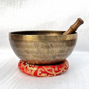 Cuenco tibetano de bronce original hecho a mano de alta calidad, personalizado, de aleación metálica, para meditación, sonido y terapia, martillado a mano. - Product Image 4