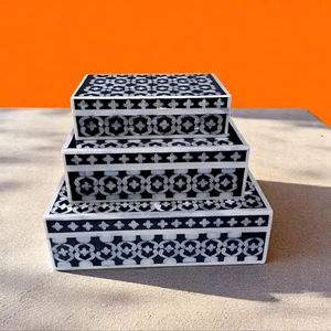 Caja de Joyería Decorativa Hecha a Mano con Diseño Marroquí de Flor de Amor con Incrustaciones de Hueso Ecológica, Decoración para Mesa del Hogar, Año Nuevo - Product Image 1