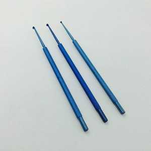 Ensemble de 3 curettes en titane pour chalazion, instrument chirurgical ophtalmique microscopique par Dentavex - Product Image 3