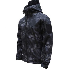 Chaqueta Impermeable de Softshell con Capucha para Hombre, Cortavientos de Forro Polar para Senderismo y Camping, Abrigo de Otoño con Cierre de Cremallera de Secado Rápido - Product Image 5
