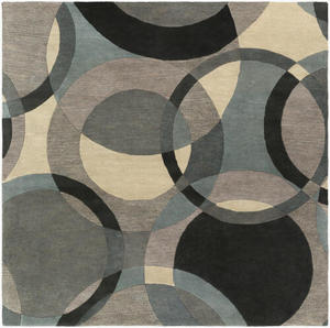 Alfombra Moderna de Lana con Diseño Geométrico, Hecha a Mano, con Patrón Circular Abstracto, Gruesa, para Decoración de Sala de Estar, 0.86 Pulgadas - Product Image 6