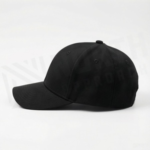 <b>Black</b> 6-Panel <b>Baseball</b> <b>Cap</b> Adjustable Fitted Unisex Cotton Twill Casual Hat Solid Color Adult Size - Product Image 3