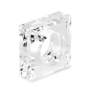 Wholesale Acrylic <b>Square</b> Napkin Holder <b>Table</b> Setting Dining Ring Luxury Lucite Paper Holder Neon Colored Plastic <b>Bar</b> Napkin Ring - Product Image 4