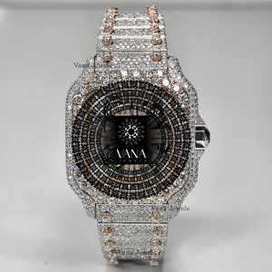 VANA JEWELS Two Tone Iced Out Moissanite <b>Watch</b> <b>Men</b> VVS Diamond <b>Watch</b> Stainless Steel Luxury Hip Hop <b>Wrist</b> <b>watch</b> - Product Image 5