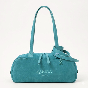 Womens Genuine Leather Water Resistant <b>ZIP</b> Closure Matte Finish Retro Bowling Style Crossbody Handbag for Fall & Winter - Product Image 5