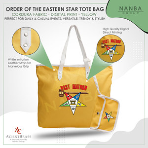 Bolso Tote Impermeable Personalizado con Cierre de Cremallera y Bordado de la Estrella Amarilla del Este (OES) para Ex-Materna - Product Image 3