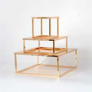 2 Tier Gold Stainless Steel Cake Stand Tiered <b>Dessert</b> Display Cupcake Holder Wedding Birthday Party Elegant Decor - Product Image 5