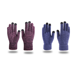 Guantes de Lana de Cinco Dedos Estilo Europeo Americano para Hombre y Mujer, Resistentes al Frío de Otoño e Invierno, Compatibles con Pantalla Táctil, para Ciclismo - Product Image 1