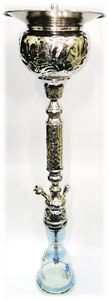 Offre de gros premium : Ensemble chicha égyptienne Mesri MJ02 en argent gaufré - Product Image 2