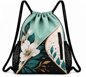 Bolsa de nailon impermeable con cordón, mochila ligera para gimnasio, deportes, viajes, escuela, eventos, regalo, bolsa de almacenamiento para fiestas - Product Image 4