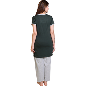 Direct Factory Pajamas For Women Set Cotton Soft Breathable Organic Lounge Sleepwear Private Label Manufacturer - Product Image 4