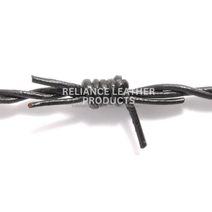 Cordon en cuir torsadé noir brillant de 2 mm, fil barbelé en cuir de vachette pour bijoux, artisanat, bracelets, colliers – Fournisseur d'usine RTS - Product Image 6
