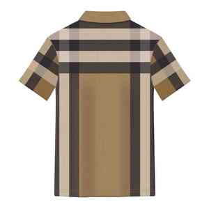 Chemises Polo, Chemise Polo Homme 100% Coton Imprimé Intégral Boutonnée Coupe Boxy Streetwear Col Oversize T-shirt Polo Homme - Product Image 5