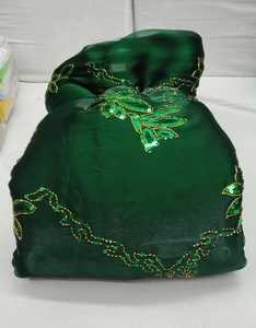 Tissu en Soie Bicolore Brodé de Sequins pour Vêtements Ethniques, Sarees, Lehengas, Costumes, Kurtis – Matière de Créateur en Gros - Product Image 3