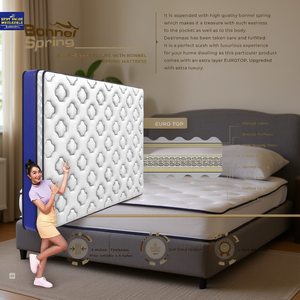 Cubrecolchón Bonnel con resortes, 72x48x8 pulgadas, tamaño King, cómodo, de microfibra, para cama doble, para el hogar y hoteles - Product Image 1