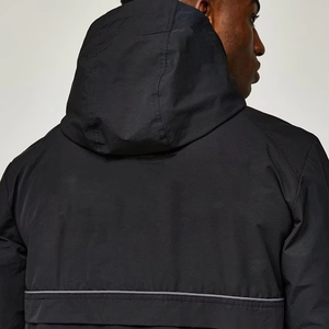 Chaqueta Cortavientos Deportiva Impermeable con Capucha y Cierre para Hombre, OEM ODM, Logotipo Personalizado, Ligera - Product Image 3