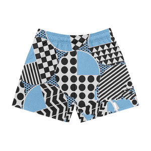 Shorts en mesh polyester premium 160 GSM, respirants, séchage rapide, noir, violet, sublimation éclair, logo personnalisé, shorts pour homme - Product Image 2