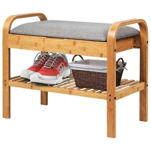 Panca Portascarpe Moderna con Ripiano Portaoggetti per Ingresso, Corridoio, Camera da Letto, Appartamento, Palestra - Product Image 4