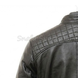 Veste en cuir noire personnalisée avec logo pour hommes, respirante, décorative, grande taille, idéale pour la saison hivernale, meilleures vestes en cuir pour hommes - Product Image 6