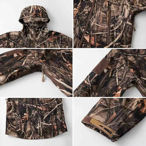 Veste de chasse unisexe camouflage thermique isolée, couche intermédiaire, fermeture éclair intégrale, coupe-vent, motif imprimé, doublure chaude en polyester - Product Image 6